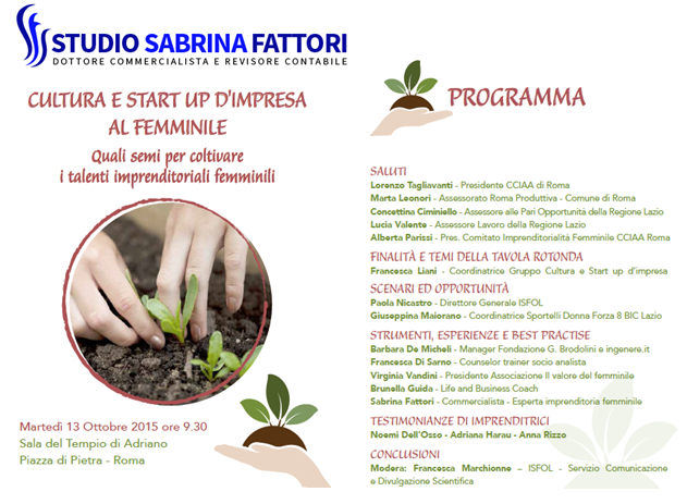 Cultura e Start up d'impresa al femminile